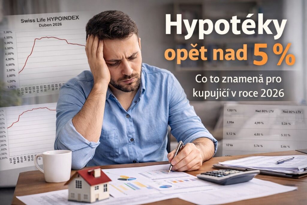Hypotéky 2026: sazby nad 5 % a co to znamená